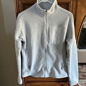 NORTH FACE Full-Zip Jacket gray Small EUC